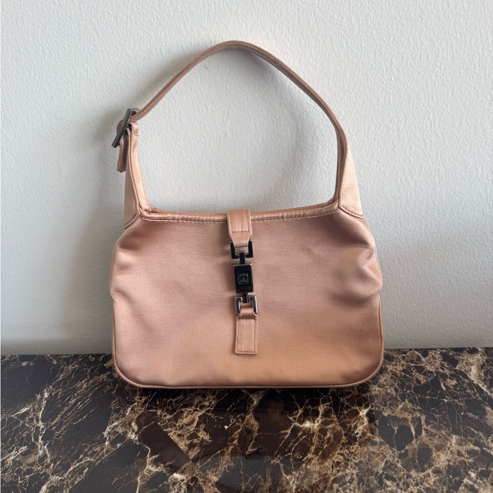 Vintage Pink Silk mini Gucci Jackie